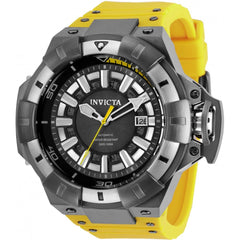 Invicta Men's Automatic Watch - Akula Gunmetal Dial Yellow Silicone Strap | 31878