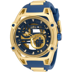 Invicta Men's Automatic Watch - Akula Skeleton Dial Blue and YG Strap | 32350