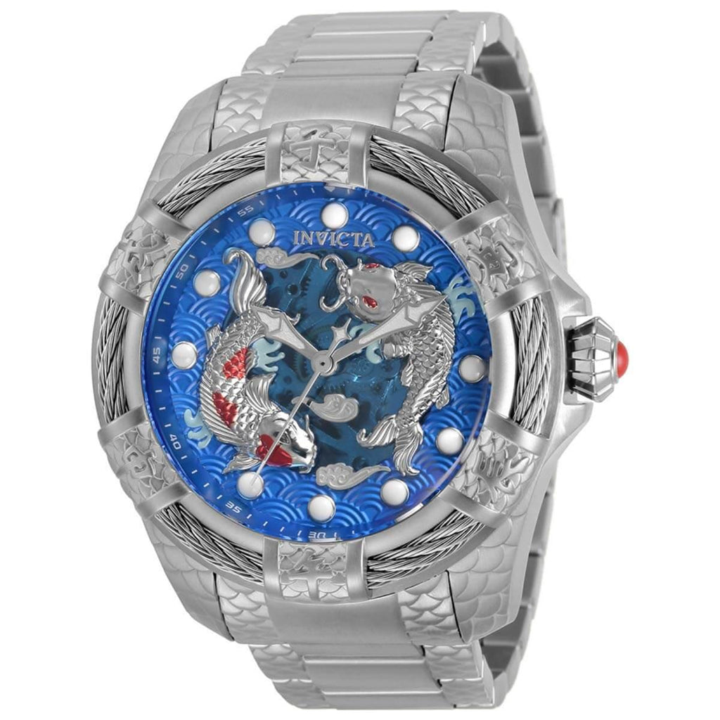Invicta Men's Automatic Watch Bolt Blue and Silver Tone Steel Bracel