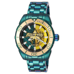 Invicta Men's Automatic Watch - DC Comics Aquaman Green, Gold, Yellow Dial | 43684