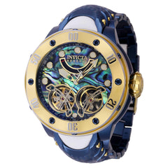 Invicta Men's Automatic Watch - Kraken Blue, White, Yellow Gold Bracelet | 39717