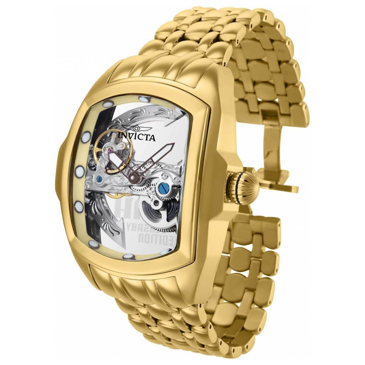 Invicta Men's Automatic Watch - Lupah Skeleton Dial Yellow Invicta Men's Automatic Watch - Lupah Skeleton Dial Yellow