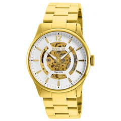 Invicta Men's Automatic Watch - Objet D Art Skeleton Dial Yellow Gold Bracelet | 27571