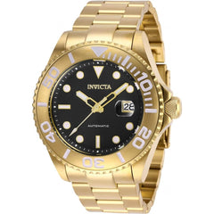 Invicta Men's Automatic Watch - Pro Diver Black Dial Yellow Gold Bracelet | 27306