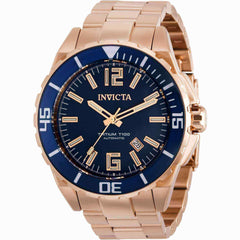 Invicta Men's Automatic Watch - Pro Diver Blue Dial Rose Gold Steel Bracelet | 39418