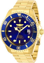 Invicta Men's Automatic Watch - Pro Diver Blue Dial Yellow Gold Bracelet | 28949