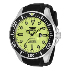 Invicta Men's Automatic Watch - Pro Diver Green Dial Black Silicone Strap | 33603