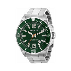 Invicta Men's Automatic Watch - Pro Diver Green Dial Silver Steel Bracelet | 39415