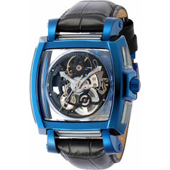 Invicta Men's Automatic Watch - Reserve Sapphire Ghost Black Leather Strap | 40463