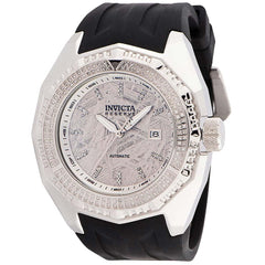 Invicta Men's Automatic Watch - Reserve Silver Tone Dial Black Rubber Strap | 34428