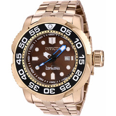 Invicta Men's Automatic Watch - Sea Hunter Brown Dial Rose Gold Bracelet | 36379