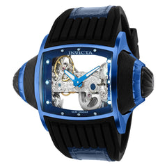 Invicta Men's Automatic Watch - Vintage Blue and Black Case Skeleton Dial | 35277