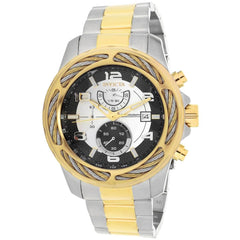 Invicta Men's Chrono Watch - Bolt Black and Silver Tone Dial Two Tone Bracelet | 31230
