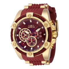 Invicta Men's Chrono Watch - Bolt Yellow Gold Steel and Red Rubber Strap | 40798