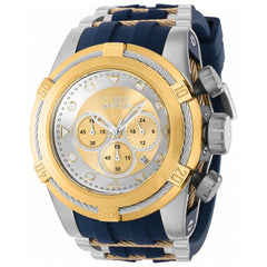 Invicta Men's Chrono Watch - Bolt Zeus Blue Rubber and Yellow Gold SS Strap | 37198
