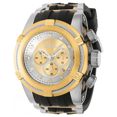 Invicta Men's Chrono Watch - Bolt Zeus Quartz Silver Tone and Yellow Gold Case | 37197
