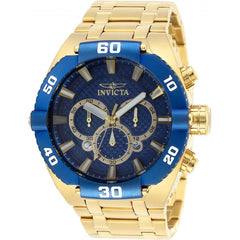 Invicta Men's Chrono Watch - Coalition Forces Blue Dial Yellow Gold Bracelet | 27258