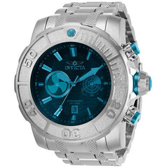 Invicta Men's Chrono Watch - Coalition Forces Quartz Blue Dial Silver Steel | 29935