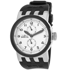 Invicta Men's Chrono Watch - DNA Silver Tone and Black Case Rubber Strap | 31785