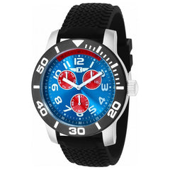 Invicta Men's Chrono Watch - I by Invicta Blue and Red Dial Black Strap | IBI36534