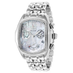 Invicta Men's Chrono Watch - Lupah White Mother of Pearl Dial Diamond Bezel | 36196