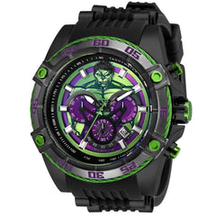 Invicta Men's Chrono Watch - Marvel Hulk Purple and Green Dial Black Strap | 26808