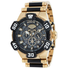 Invicta Men's Chrono Watch - Marvel Punisher Quartz Black and Gold Tone Dial | 37686