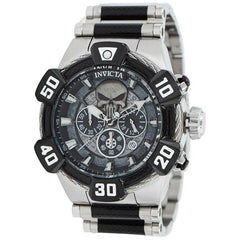 Invicta Men's Chrono Watch - Marvel Punisher Quartz Black and Silver Dial | 37685