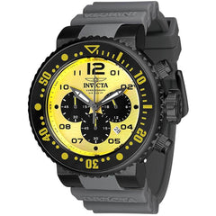 Invicta Men's Chrono Watch - Pro Diver Black and Yellow Dial Silicone Strap | 27246