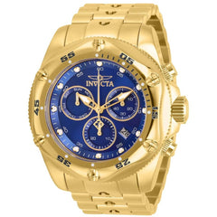 Invicta Men's Chrono Watch - Pro Diver Blue Dial Yellow Gold Plated Bracelet | 31608