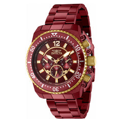 Invicta Men's Chrono Watch - Pro Diver Burgundy Stainless Steel Bracelet | 40899