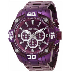 Invicta Men's Chrono Watch - Pro Diver Dark Purple and Silver Dial Bracelet | 40253