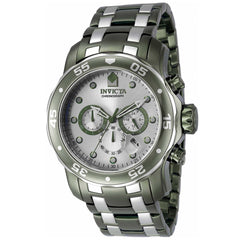 Invicta Men's Chrono Watch - Pro Diver Light Green and Silver Dial Bracelet | 40925