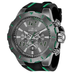 Invicta Men's Chrono Watch - S1 Rally Gunmetal Case Black and Green Strap | 35737