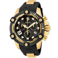 Invicta Men's Chrono Watch - Sea Base Rotating Bezel Black Dial Two Tone Strap | 17976