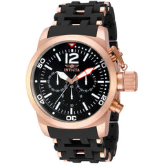 Invicta Men's Chrono Watch - Sea Spider Rose Gold Case Black Dial TT Bracelet | 14864