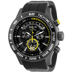 Invicta Men's Chrono Watch - Sea Vulture Gunmetal Case Black Silicone Strap | 35027