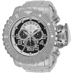 Invicta Men's Chrono Watch - Shaq Diamond Black and Silver Tone Dial Bracelet | 33729