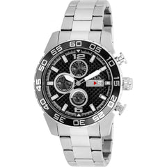 Invicta Men's Chrono Watch - Specialty Black Dial Stainless Steel Bracelet | 21375