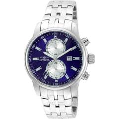 Invicta Men's Chrono Watch - Specialty Blue Dial Stainless Steel Bracelet | 21557