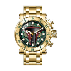 Invicta Men's Chrono Watch - Star Wars Boba Fett Green and Red Dial Bracelet | 40610