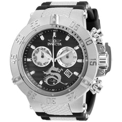 Invicta Men's Chrono Watch - Subaqua Noma III Black and Silver Tone Dial Strap | 31640
