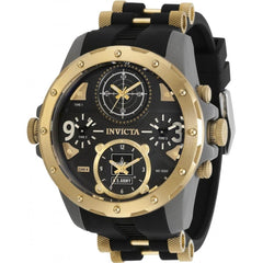 Invicta Men's Chrono Watch - U.S. Army Two Tone Black and Yellow Gold Strap | 31968