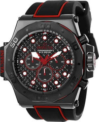 Invicta Men's Chronograph Watch - Akula Black Dial Rubber Strap | 25387