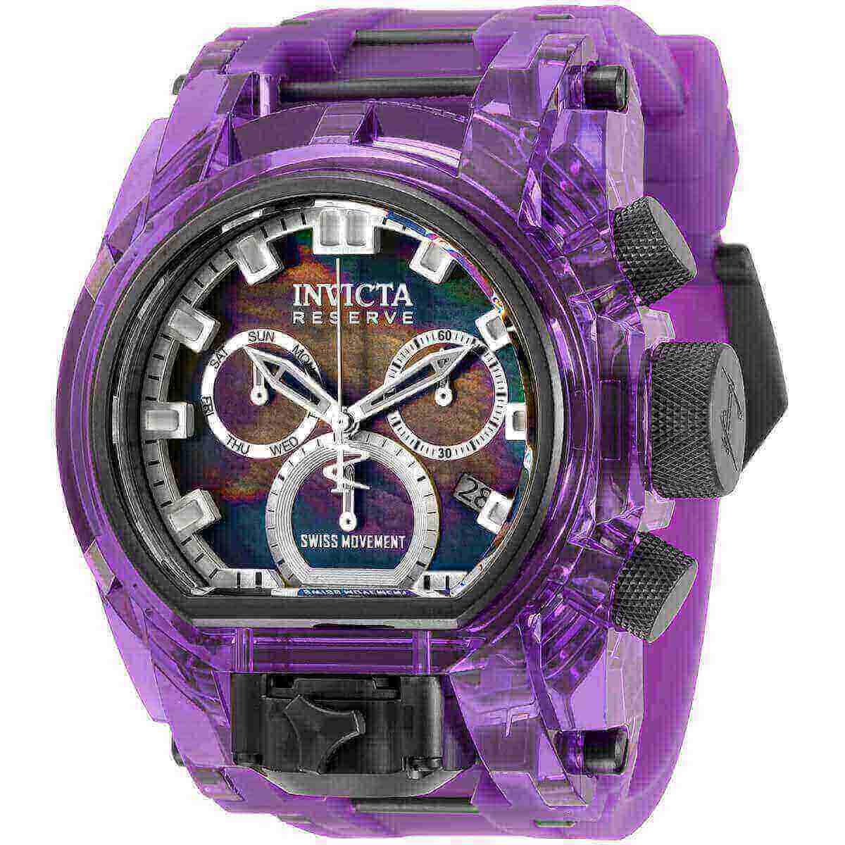 Invicta Men's Chronograph Watch - Anatomic Bolt Zeus Magnum White