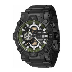 Invicta Men's Chronograph Watch - Aviator Black and Gunmetal Steel Bracelet | 40185