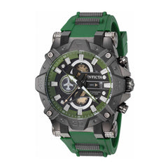 Invicta Men's Chronograph Watch - Aviator Black Steel and Green Rubber Strap | 40180