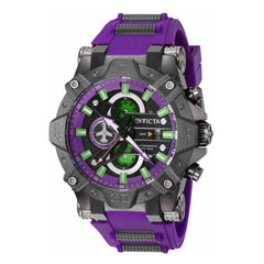 Invicta Men's Chronograph Watch - Aviator Black Steel and Purple Rubber Strap | 40181