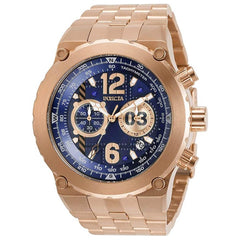 Invicta Men's Chronograph Watch - Aviator Blue and Rose Gold Dial Bracelet | 31596