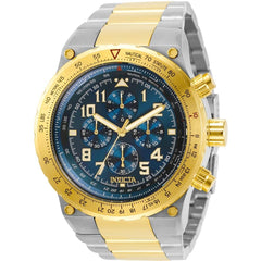 Invicta Men's Chronograph Watch - Aviator Blue Dial Two Tone Bracelet | 31561